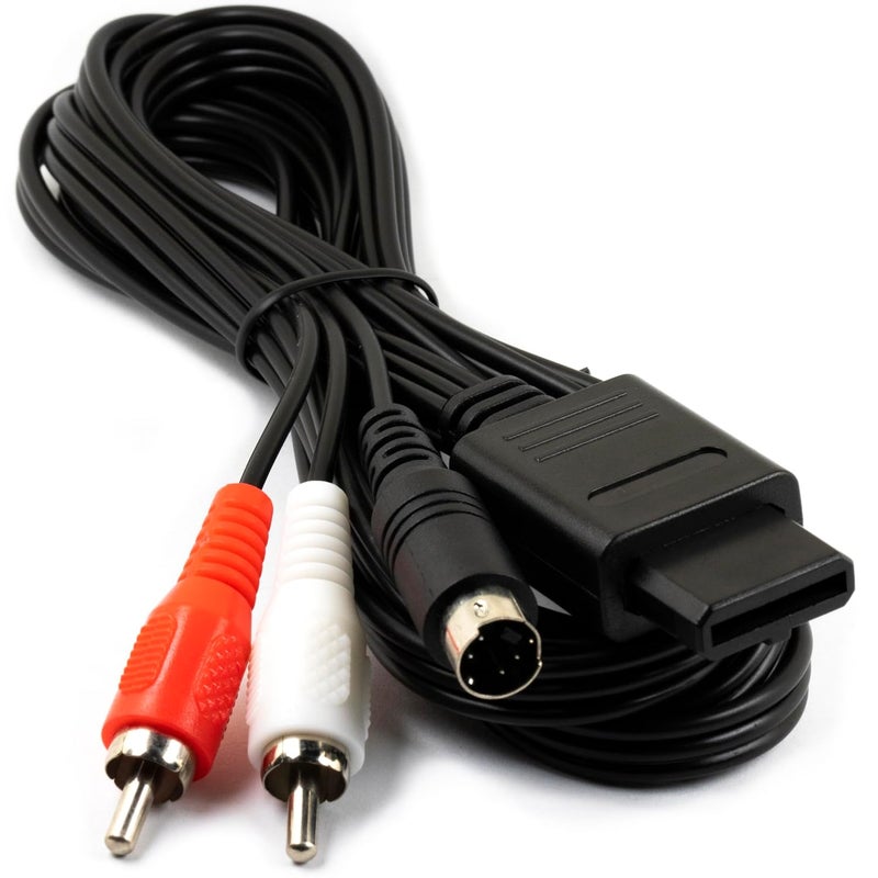 jujinglobal 6FT S Video Cable AV Cord for SNES N64 NGC SFC Console - Image 1